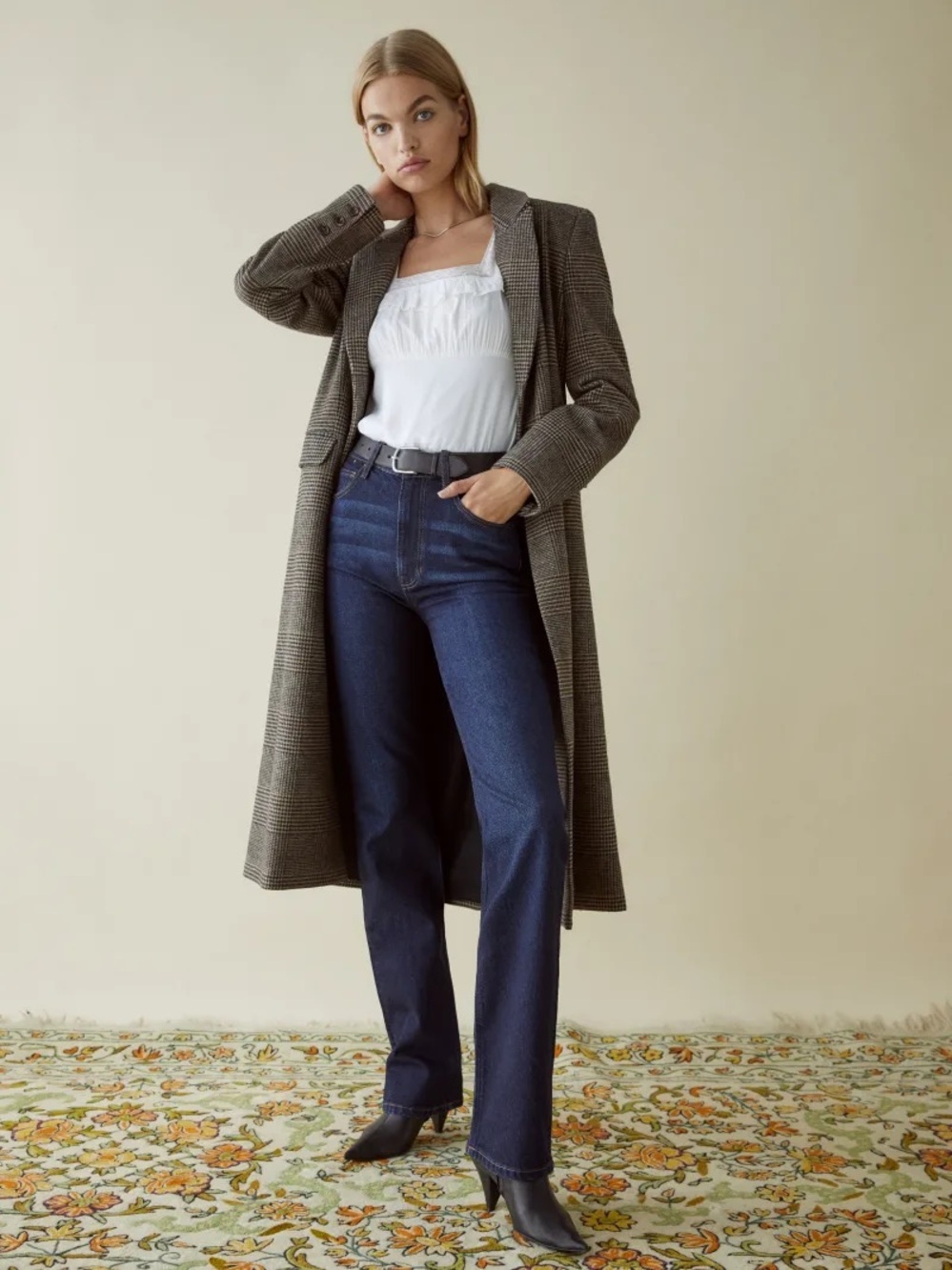 Reformation Peyton High Rise Bootcut Jeans in Aegean size 27